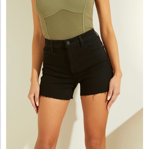 Guess 1981 Denim Midi Shorts -NWT - Picture 1 of 10